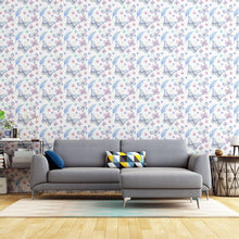 Load image into Gallery viewer, Borboletas and Flowers Watercolor Peel &amp; Stick Wallpaper N04185
