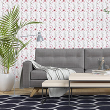 Load image into Gallery viewer, Pink Minimalist Flowers Peel &amp; Stick Wallpaper N04203

