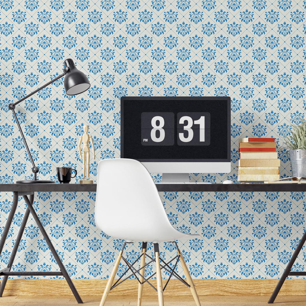 Delft Tile Vintage Peel & Stick Wallpaper N04210