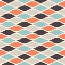Load image into Gallery viewer, Orange &amp; Blue Geometric Peel &amp; Stick Wallpaper N04211
