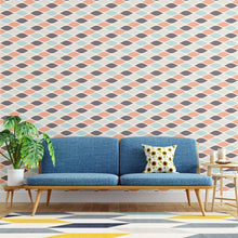 Load image into Gallery viewer, Orange &amp; Blue Geometric Peel &amp; Stick Wallpaper N04211
