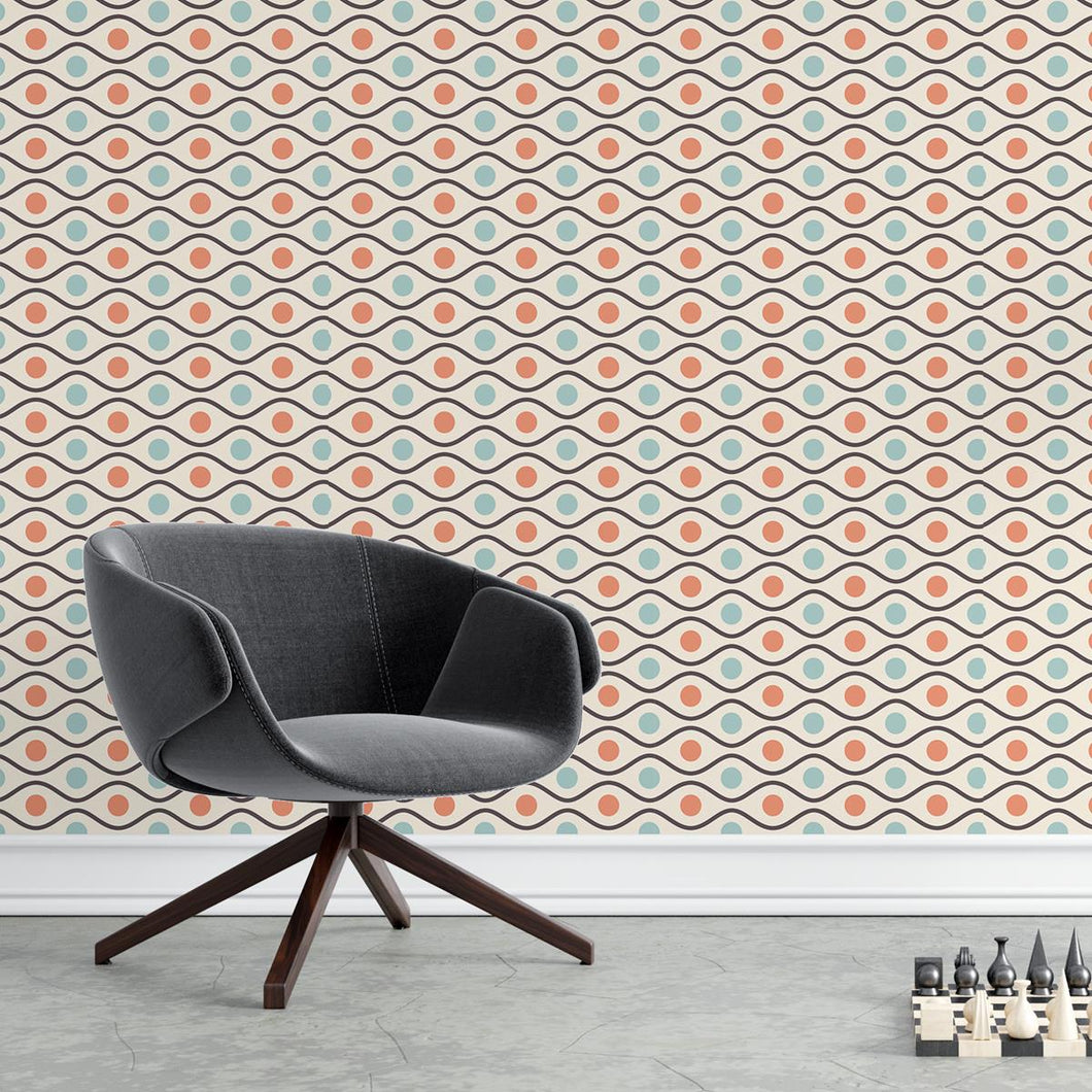 Geometric Retro Peel & Stick Wallpaper N04212