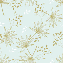 Load image into Gallery viewer, Tropical Leaves Blue Green Peel &amp; Stick Wallpaper N04227
