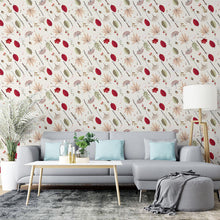 Load image into Gallery viewer, Flowers Leaves Peel &amp; Stick Wallpaper N04231
