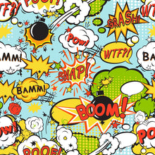 Load image into Gallery viewer, Pop Art Explosive Comics Peel &amp; Stick Wallpaper N04240
