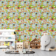 Load image into Gallery viewer, Pop Art Explosive Comics Peel &amp; Stick Wallpaper N04240
