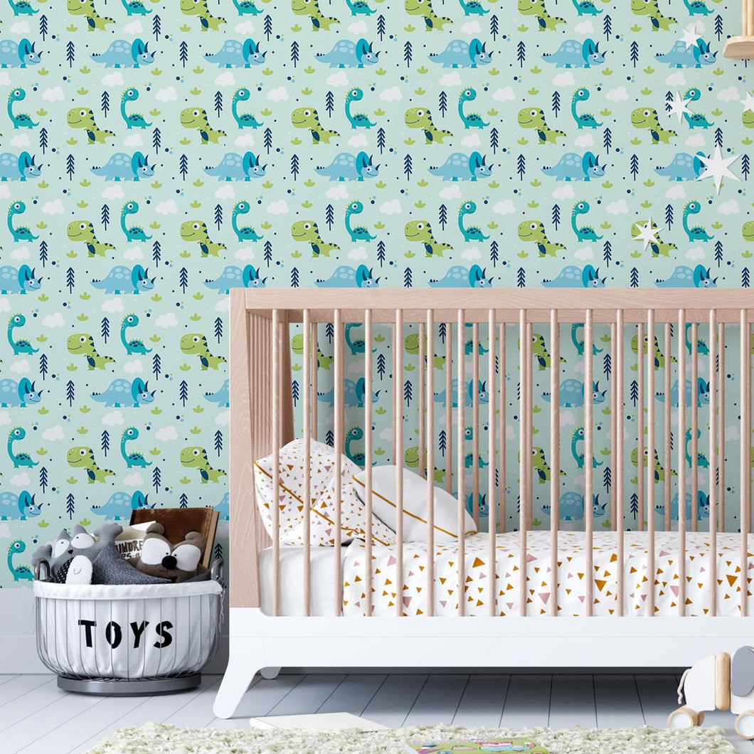 Dinosaurs Little Peel & Stick Wallpaper N04244