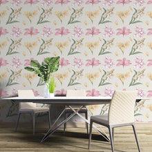 Load image into Gallery viewer, Yellow and Pink Flowers Peel &amp; Stick Wallpaper N04246
