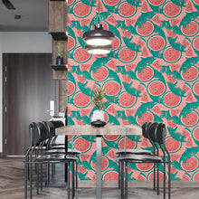 Load image into Gallery viewer, Watermelon Leaves Peel &amp; Stick Wallpaper N04258
