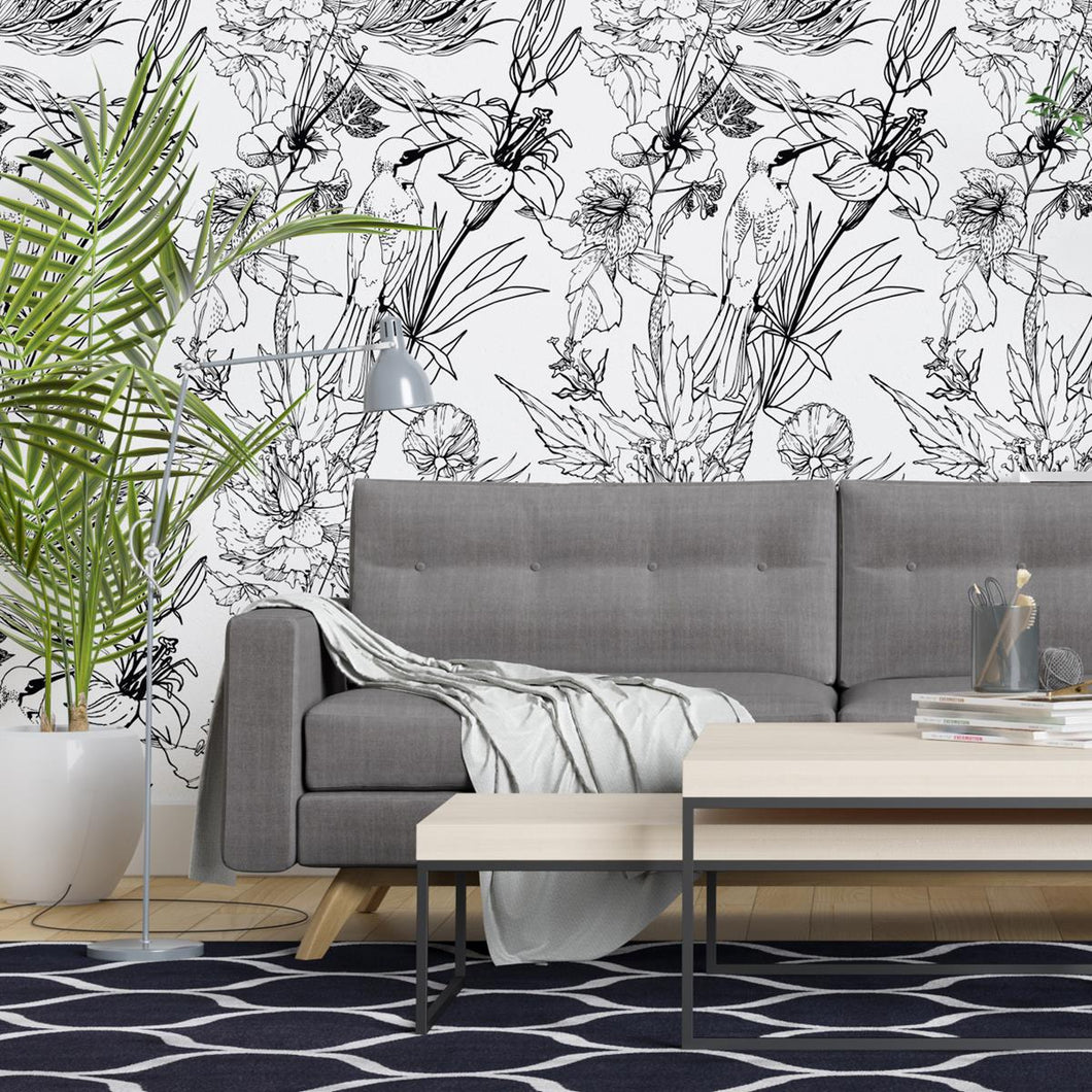 Hummingbird Peel & Stick Wallpaper N04261