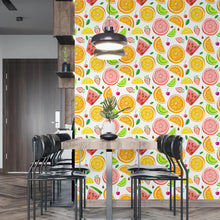Load image into Gallery viewer, Fruits Tropical Multi-Color Peel &amp; Stick Wallpaper N04266
