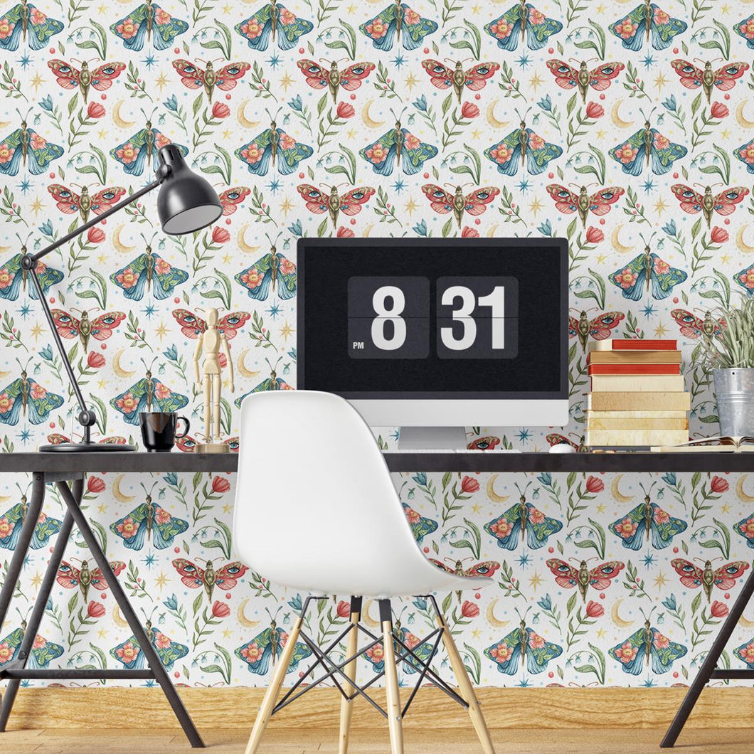 Butterflies Colorful Peel & Stick Wallpaper N04271