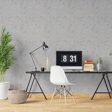 Load image into Gallery viewer, Leaves Grey Peel &amp; Stick Wallpaper N04274
