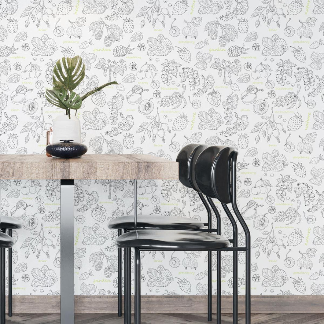 Exotic Fruits Peel & Stick Wallpaper N04279