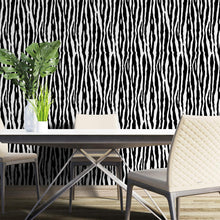Load image into Gallery viewer, Animal Print Zebra Peel &amp; Stick Wallpaper N04284
