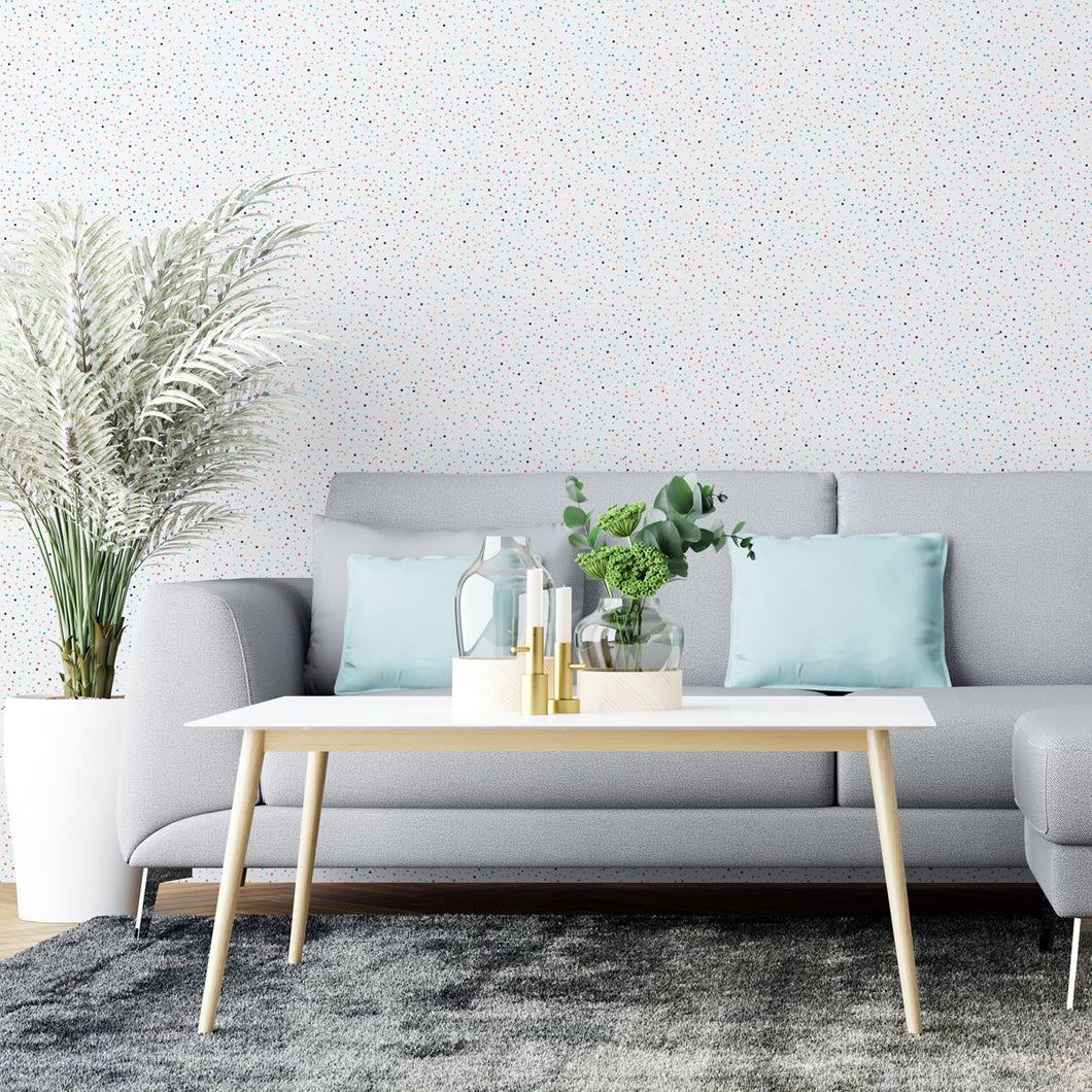 Colorful Granite White Peel & Stick Wallpaper N04285