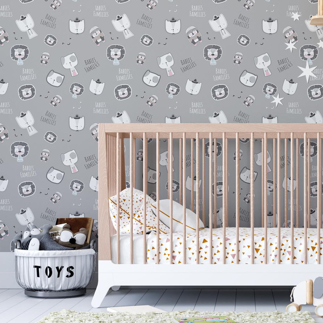 Forest Animals Peel & Stick Wallpaper N09124