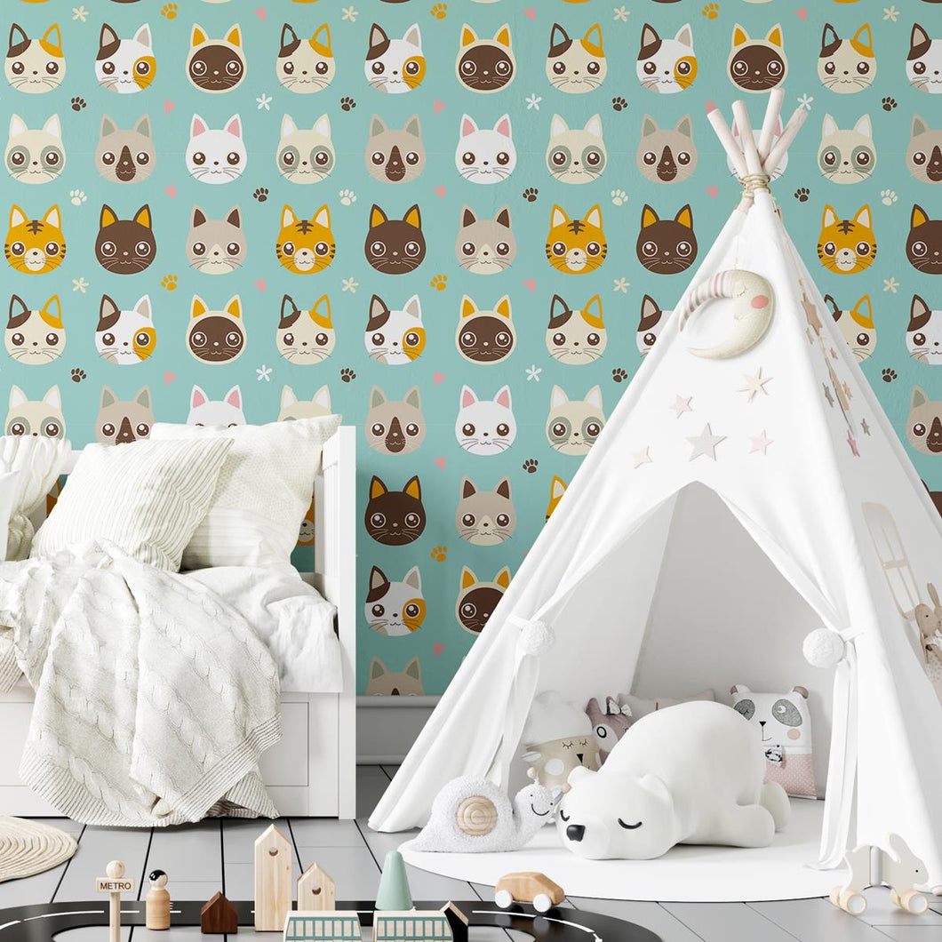 Cats Peel & Stick Wallpaper N04297