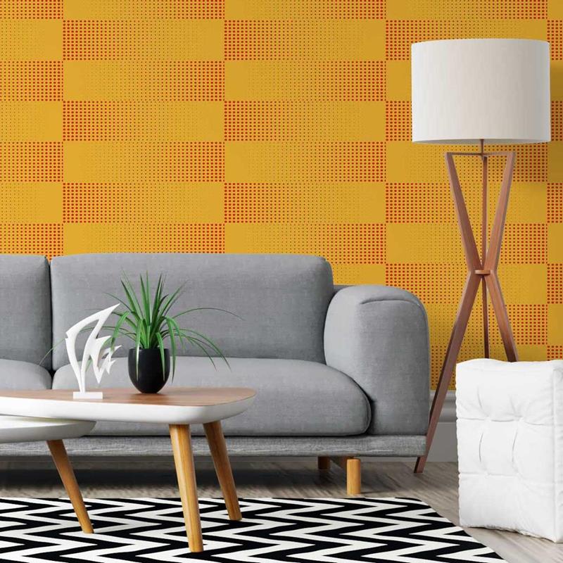 Gradient Orange Dots Peel & Stick Wallpaper N05007