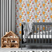 Load image into Gallery viewer, Animals and Colorful Leaves Peel &amp; Stick Wallpaper N05009
