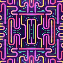 Load image into Gallery viewer, Neon Abstract Retro Peel &amp; Stick Wallpaper N05042
