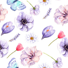 Load image into Gallery viewer, Lilac Flowers Watercolor Peel &amp; Stick Wallpaper N05043
