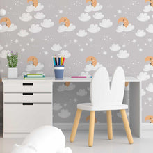 Load image into Gallery viewer, Moon Clouds and Stars Peel &amp; Stick Wallpaper N05046
