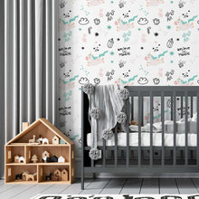 Load image into Gallery viewer, Believe in Magic Flying Unicorns Peel &amp; Stick Wallpaper N05050
