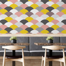 Load image into Gallery viewer, Abstract Waves Pink Peel &amp; Stick Wallpaper N05064
