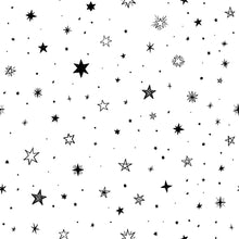 Load image into Gallery viewer, Stars Black and White Peel &amp; Stick Wallpaper N05065

