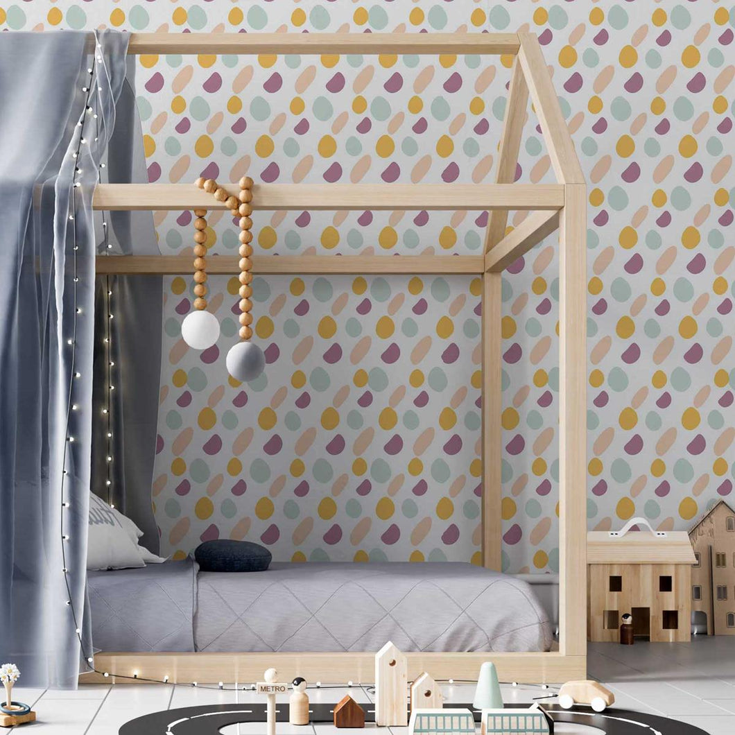 Colorful Abstract Dots Peel & Stick Wallpaper N05075