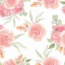 Load image into Gallery viewer, Watercolor Floral Roses Peel &amp; Stick Wallpaper N05078
