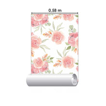 Load image into Gallery viewer, Watercolor Floral Roses Peel &amp; Stick Wallpaper N05078
