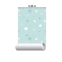 Load image into Gallery viewer, Stars Blue and White Peel &amp; Stick Wallpaper N05083
