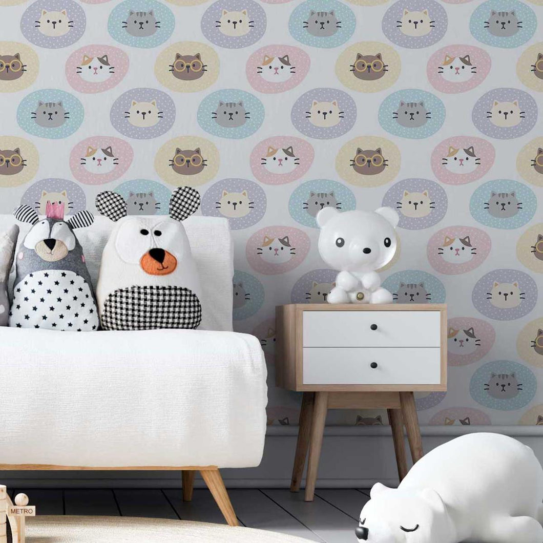 Cats Bubbles Peel & Stick Wallpaper N05088