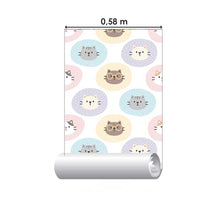 Load image into Gallery viewer, Cats Bubbles Peel &amp; Stick Wallpaper N05088
