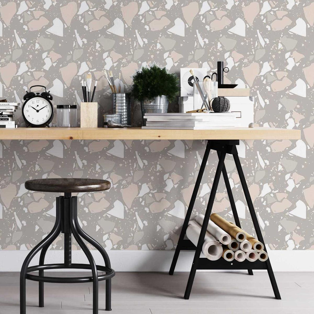 Brown Granite Peel & Stick Wallpaper N05095