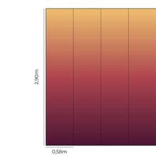 Load image into Gallery viewer, Orange and Wine Gradient Peel &amp; Stick Wallpaper N05147
