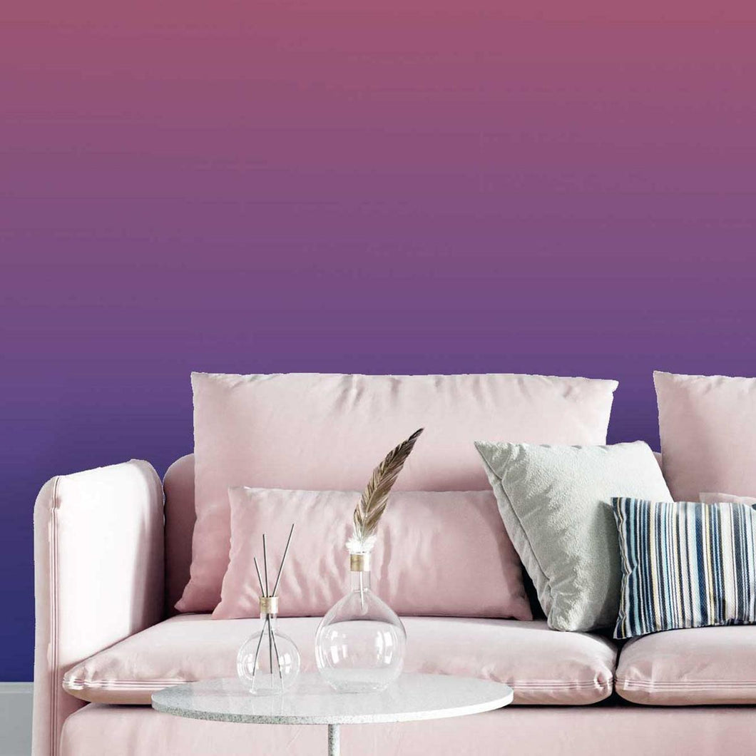 Coral Purple and Blue Gradient Peel & Stick Wallpaper N05162