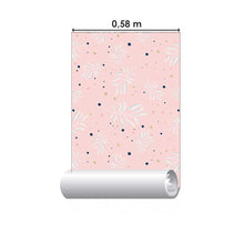Load image into Gallery viewer, Leaves and Bubbles Pink Peel &amp; Stick Wallpaper N05185
