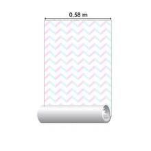Load image into Gallery viewer, Chevron Pink and Blue Peel &amp; Stick Wallpaper N05194
