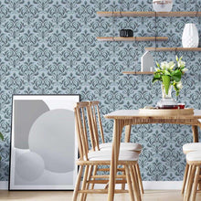Load image into Gallery viewer, Damask Classic Grey Peel &amp; Stick Wallpaper N05195
