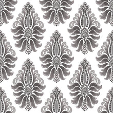 Load image into Gallery viewer, Damask Monochromatic Peel &amp; Stick Wallpaper N05196
