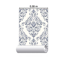 Load image into Gallery viewer, Damask Classic White Peel &amp; Stick Wallpaper N05198
