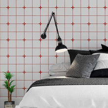 Load image into Gallery viewer, Tile Red and White Peel &amp; Stick Wallpaper N05213
