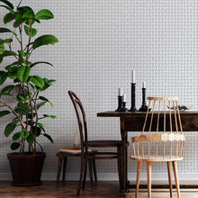 Load image into Gallery viewer, Grey &amp; White Wicker Peel &amp; Stick Wallpaper N05225

