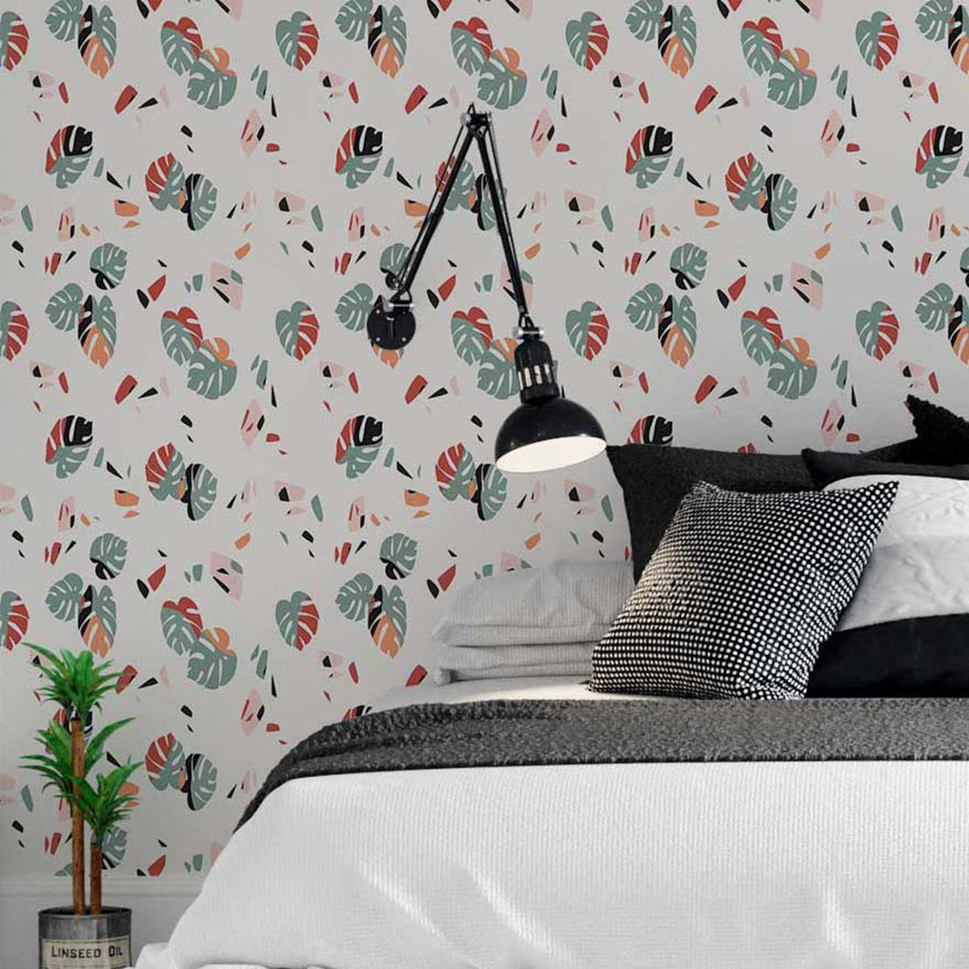 Leaves Colorful Peel & Stick Wallpaper N05232