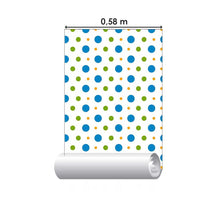 Load image into Gallery viewer, Blue Polka Dots Peel &amp; Stick Wallpaper N05237
