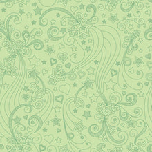 Load image into Gallery viewer, Stars and Hearts Green Peel &amp; Stick Wallpaper N05251
