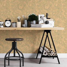 Load image into Gallery viewer, Floral Yellow and Green Peel &amp; Stick Wallpaper N05255
